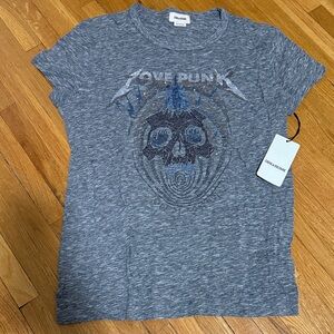 Zadig & Voltaire Gray Skull Graphic Tee